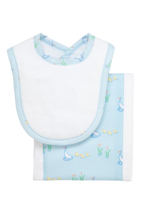 Print Drooler Bib & Burp Set