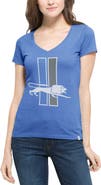 '47 Women's '47 Blue Detroit Lions Crosstown Flanker V-Neck T-Shirt