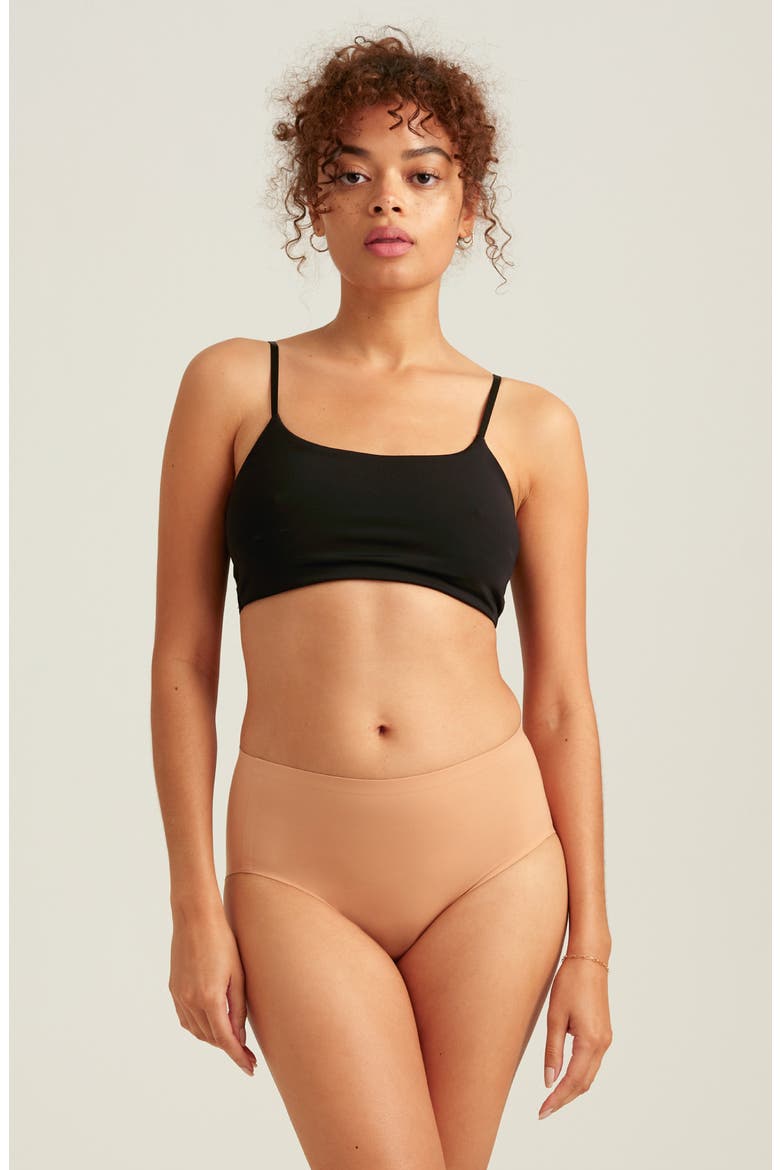 Seamless High Waist Briefs, Alternate, color, NUDE