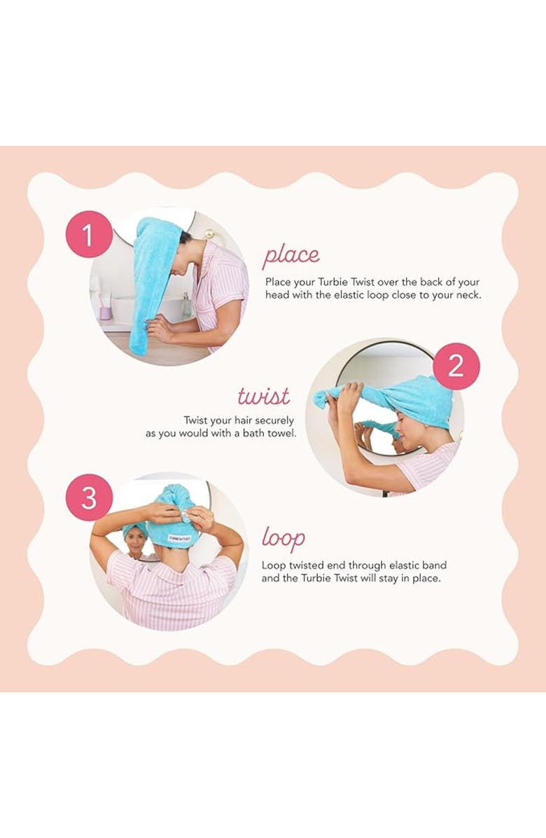 TURBIE TWIST 2 Pack Extra Long Microfiber Hair Towel for Long, Thick Hair, Alternate, color, White