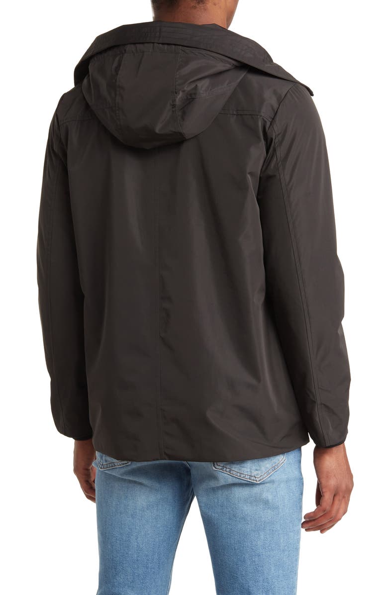 Noize Water Resistant Hooded Raincoat, Alternate, color, 