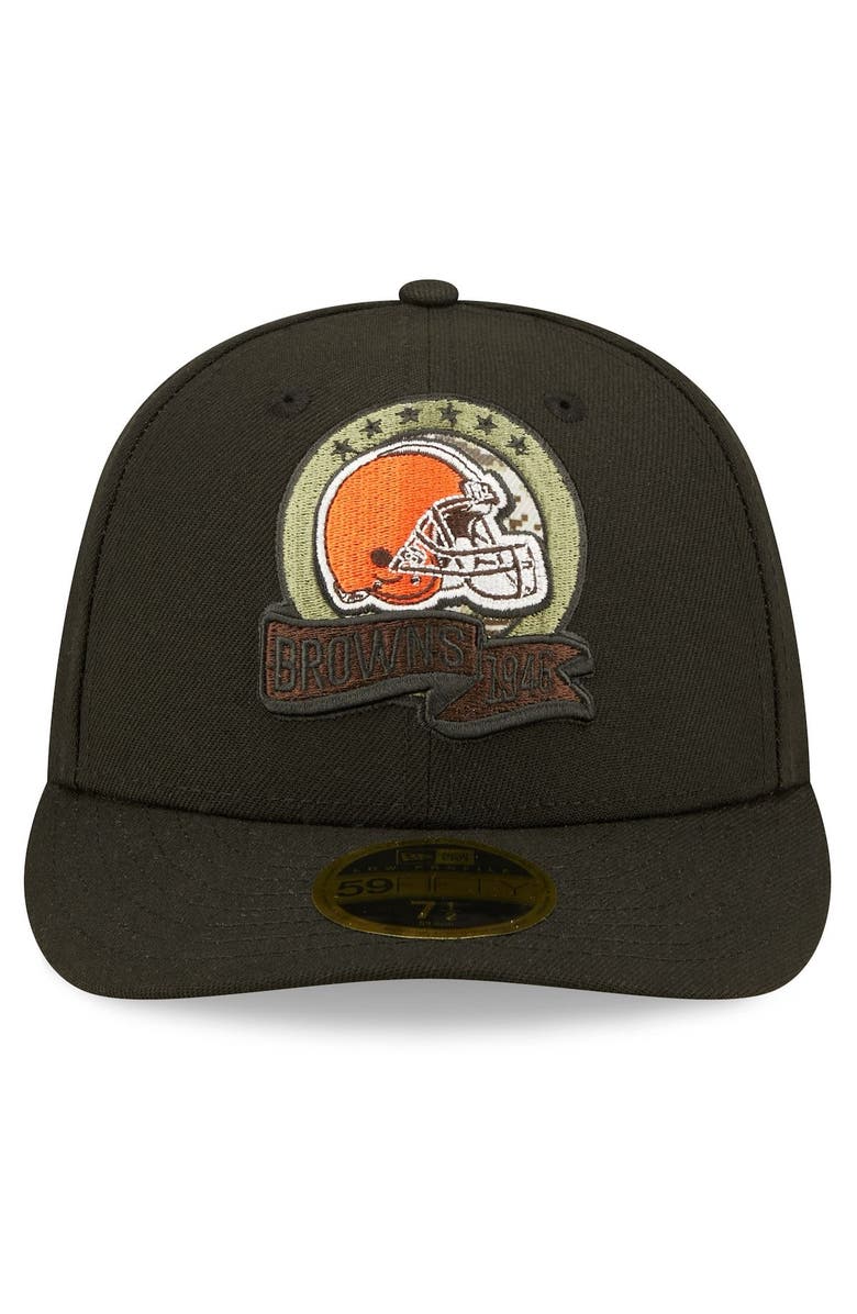 New Era Men's New Era Black Cleveland Browns 2022 Salute To Service Low Profile 59FIFTY Fitted Hat, Alternate, color, 