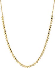 BY ADINA EDEN CZ Bezel Half Chain Tennis Necklace