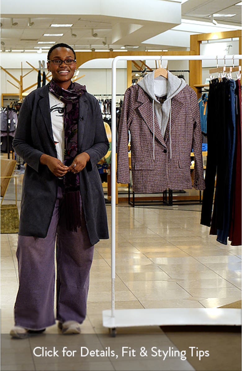 Tweed Blazer with Removable Hoodie Insert, sales video thumbnail