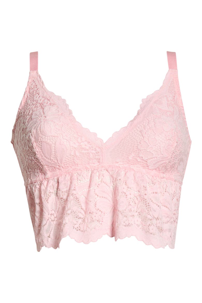 Longline Lace Bralette, Alternate, color, PETAL PINK