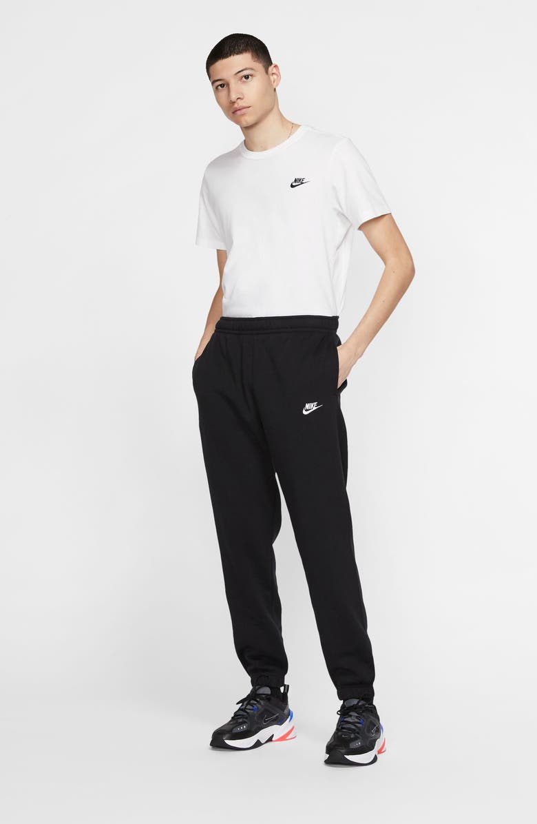 Nike Sportswear Club Fleece Sweatpants, Alternate, color, Black/ White