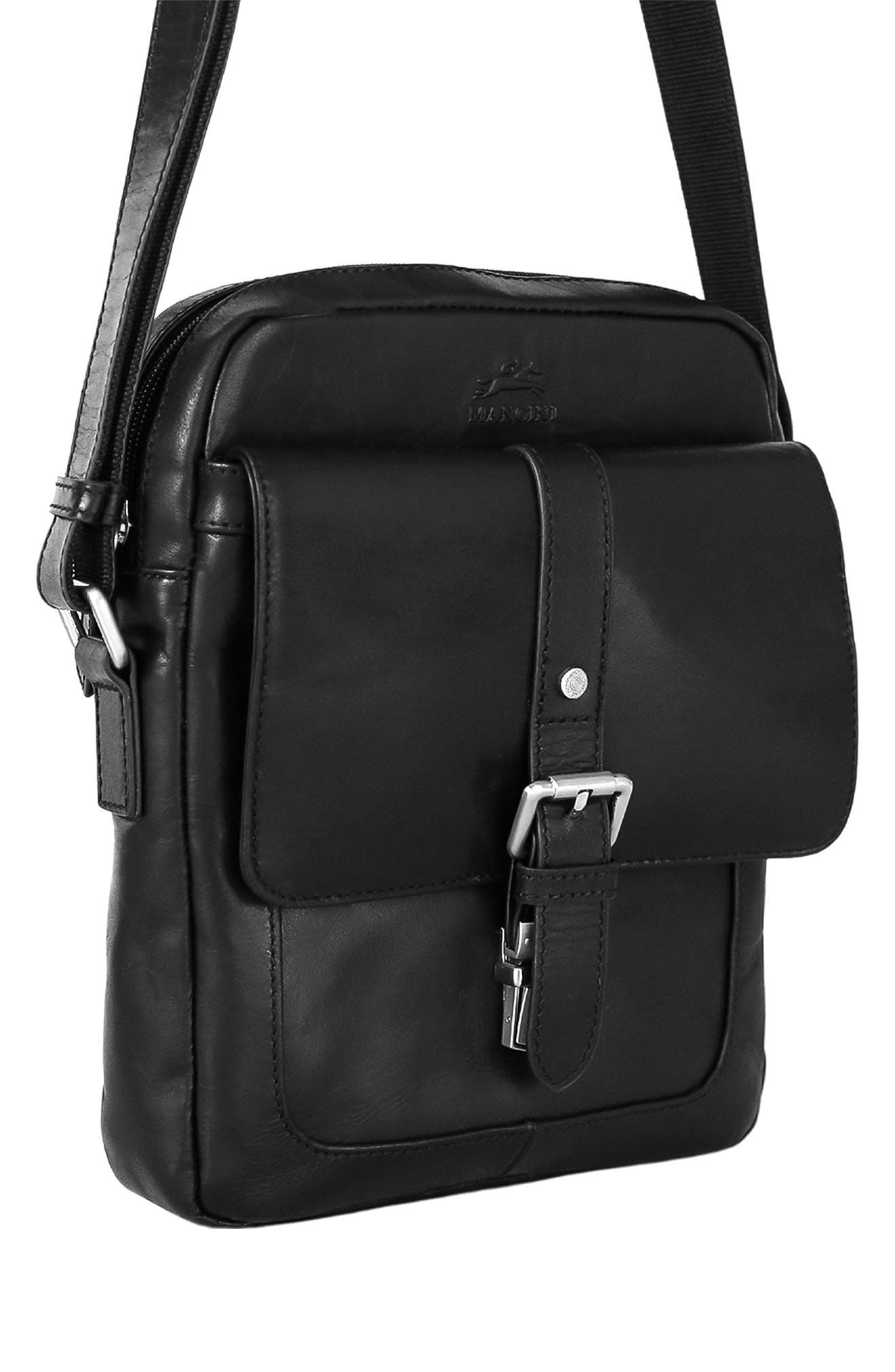 Mancini Buffalo Collection Leather Crossbody Bag, Alternate, color, 