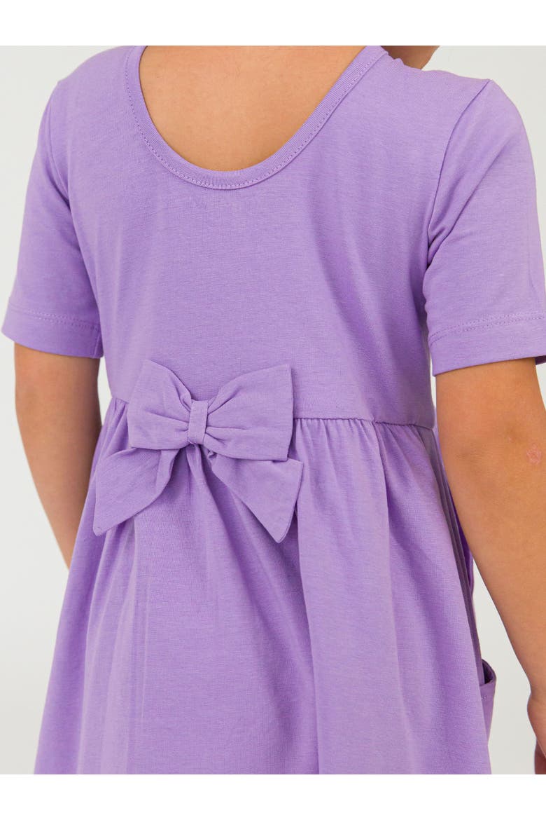 Knit Short Sleeve Twirl Dress, Alternate, color, Wisteria Purple