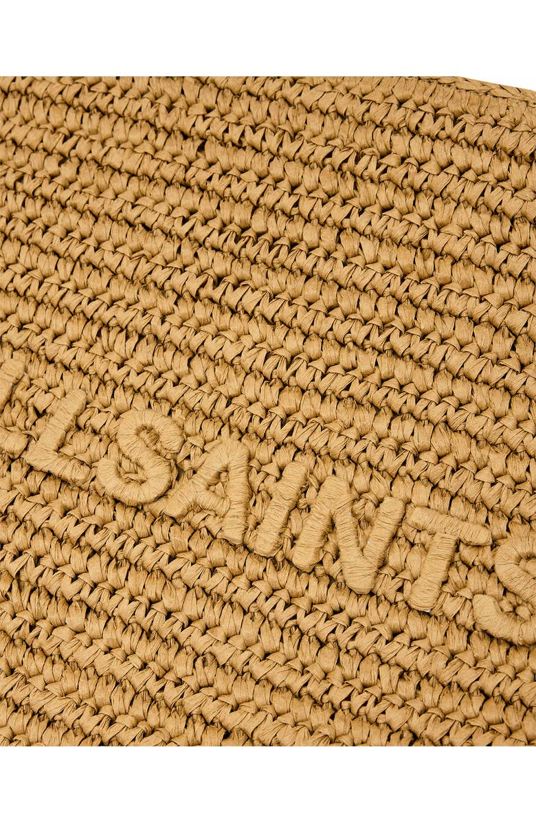 AllSaints Large Bettina Woven Clutch, Alternate, color, Biscuit Brown