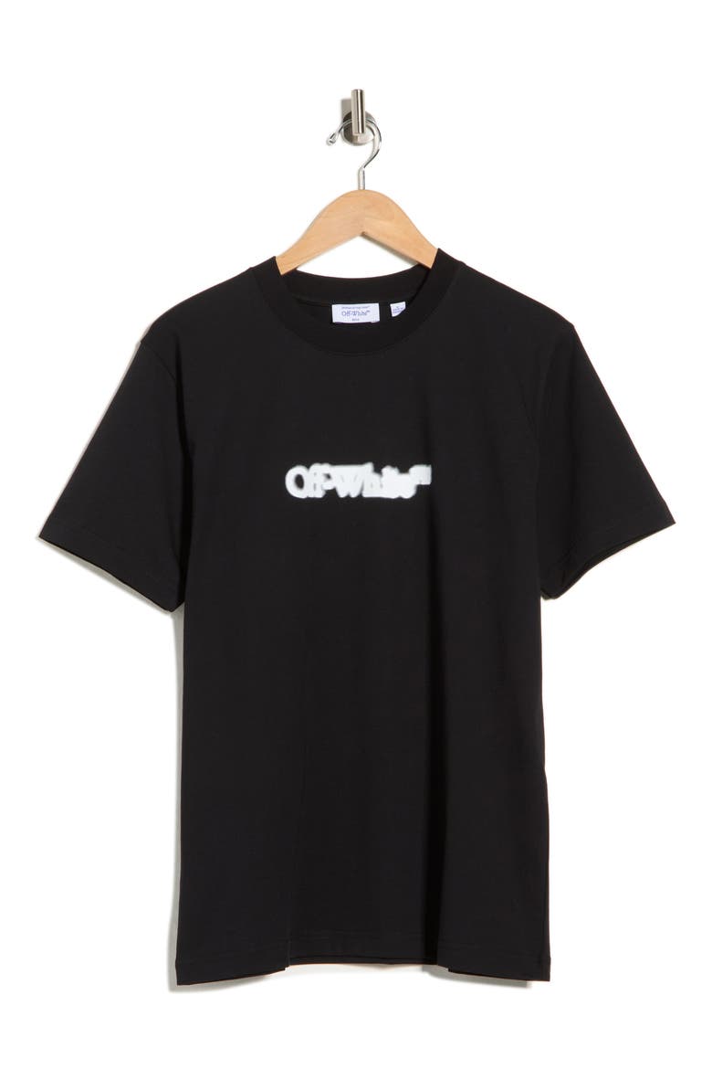 Spray Paint Arrow Graphic Slim T-Shirt, Alternate, color, BLACK-WHITE