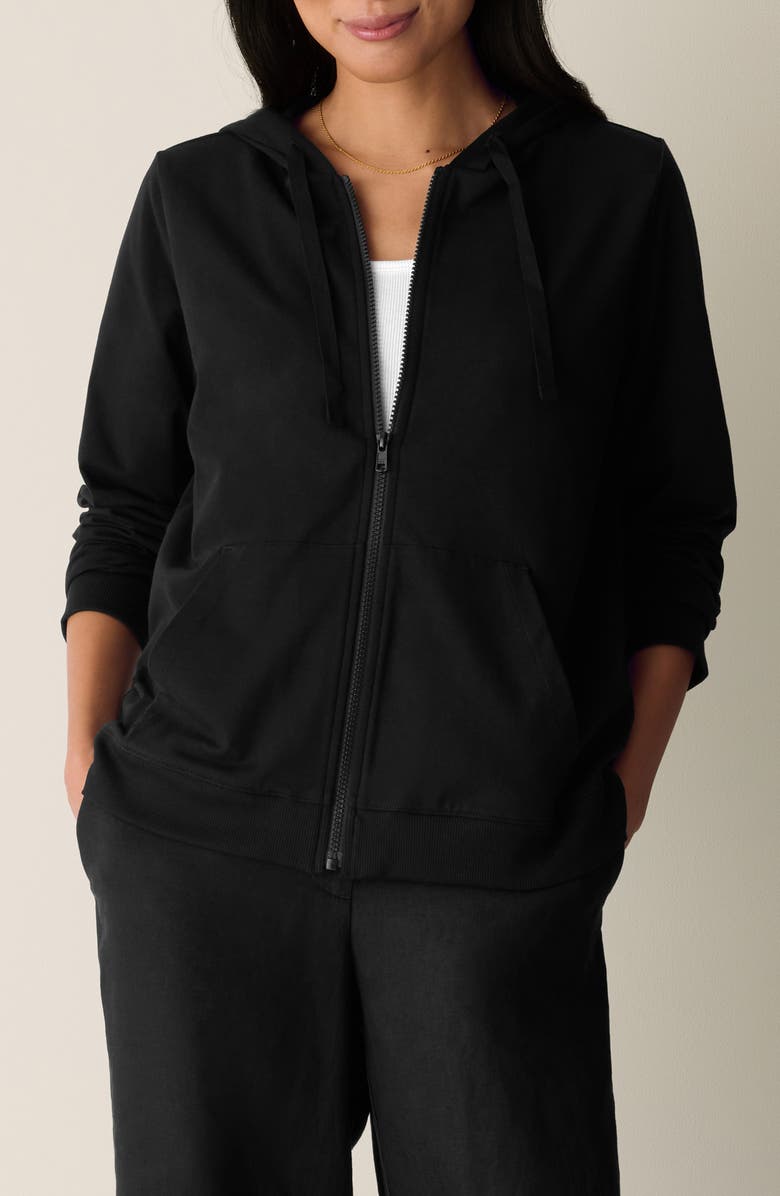 Eileen Fisher Hooded Zip Jacket, Main, color, 