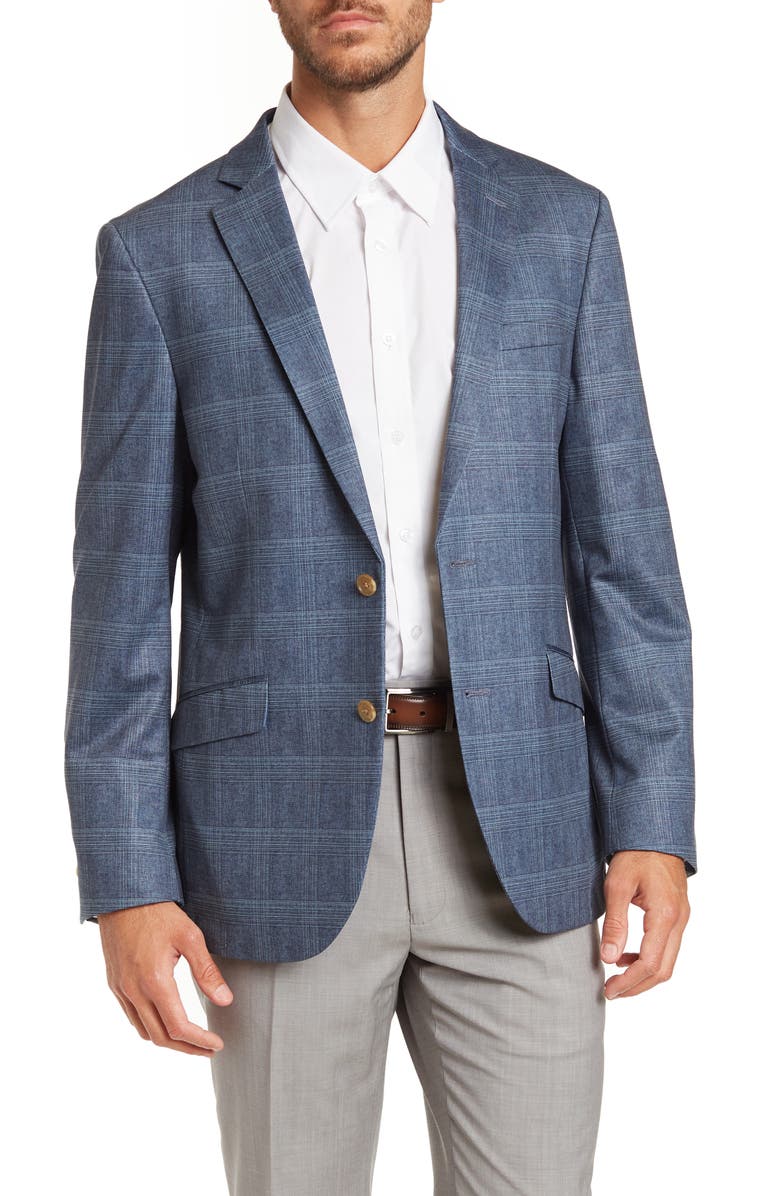 SAVILE ROW CO Plaid Knit Blazer, Main, color, 