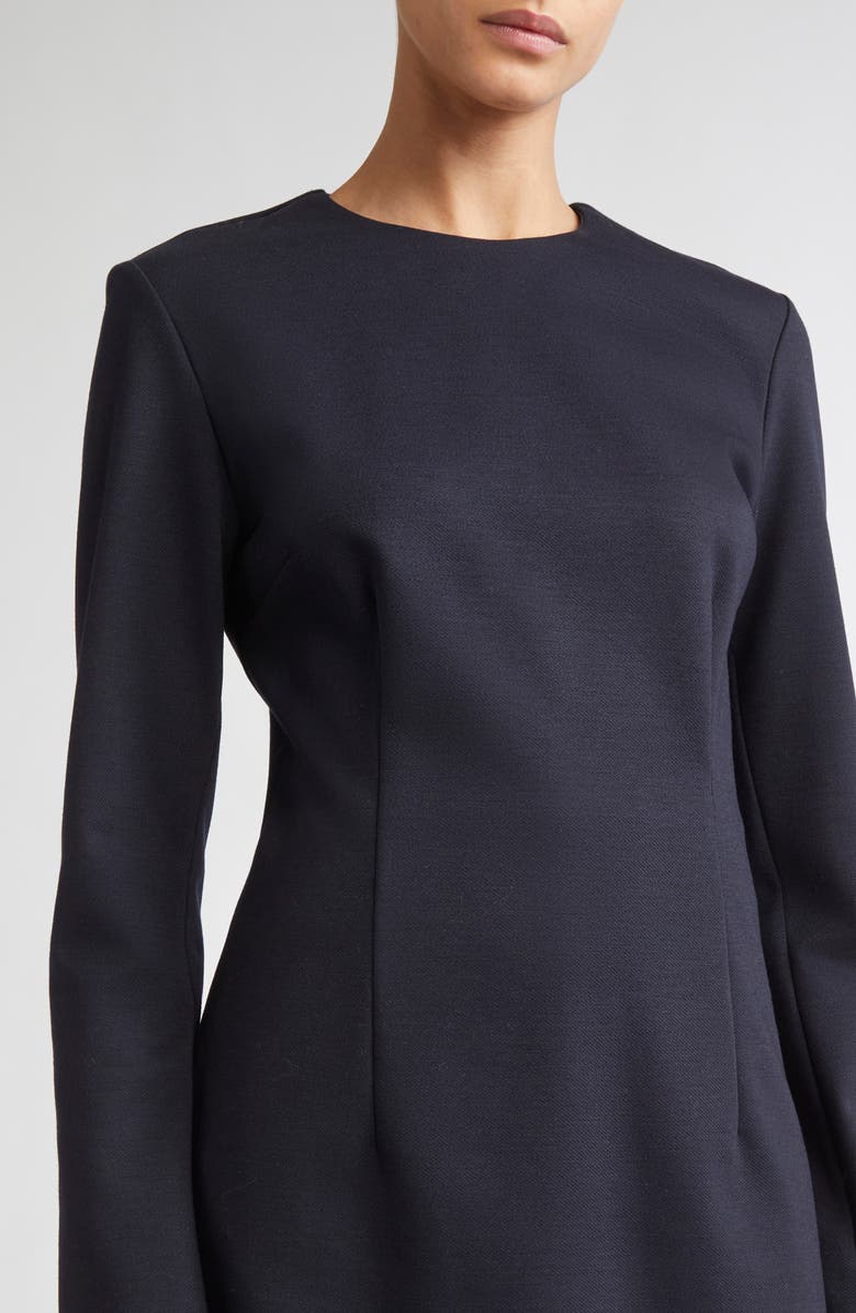 Max Mara Alpino Longline Stretch Virgin Wool & Cotton Jersey Top, Alternate, color, Ultramarine