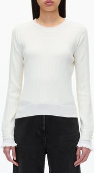 3.1 Phillip Lim Draped Boatneck Long Sleeve Top