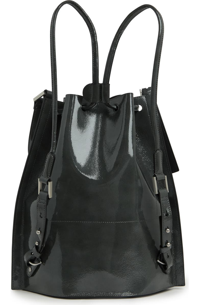 AllSaints Alpha S Patent Leather Backpack, Alternate, color,