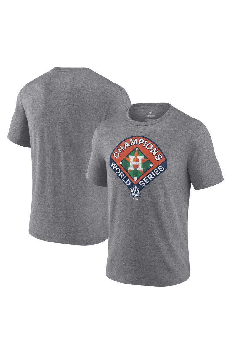 FANATICS Men's Fanatics Branded Heather Gray Houston Astros 2022 World Series Champions Complete Game T-Shirt, Main, color, 