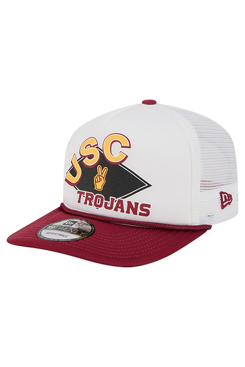 Men's New Era  White USC Trojans Diamond 19TWENTY Golfer Adjustable Hat, Alternate, color, White