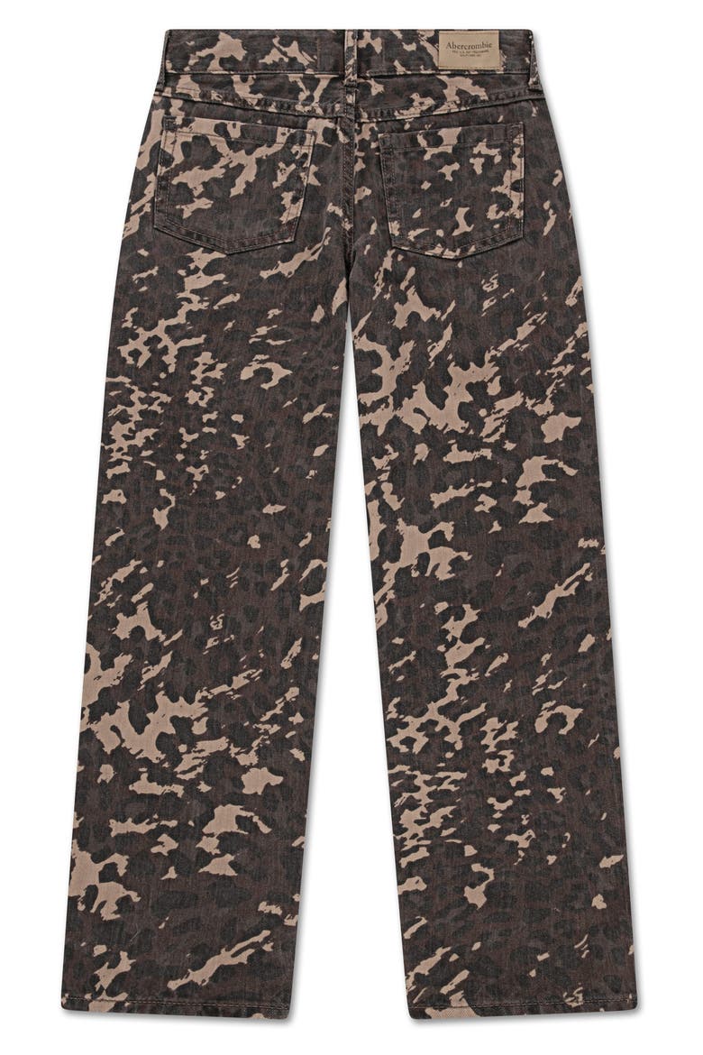Kids' Print Low Rise Baggy Jeans, Alternate, color, BROWN