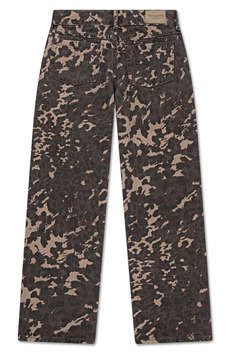abercrombie kids Kids' Print Low Rise Baggy Jeans, Alternate, color, Brown