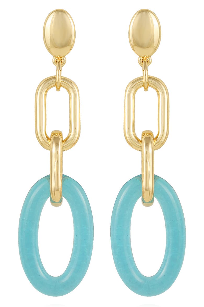 Linear Drop Earrings, Main, color, GOLDTONED