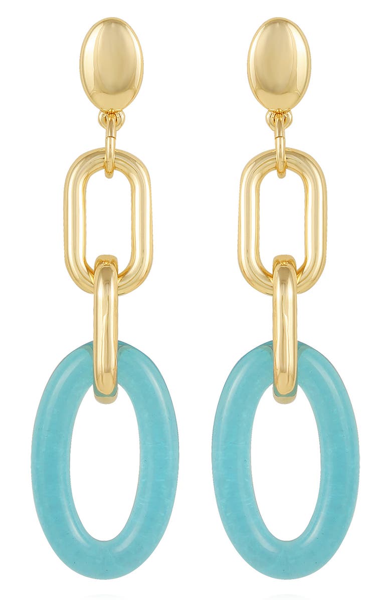 Vince Camuto Linear Drop Earrings, Main, color, Goldtoned