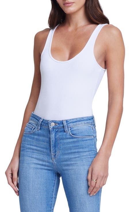 Nica Scoop Neck Tank Bodysuit