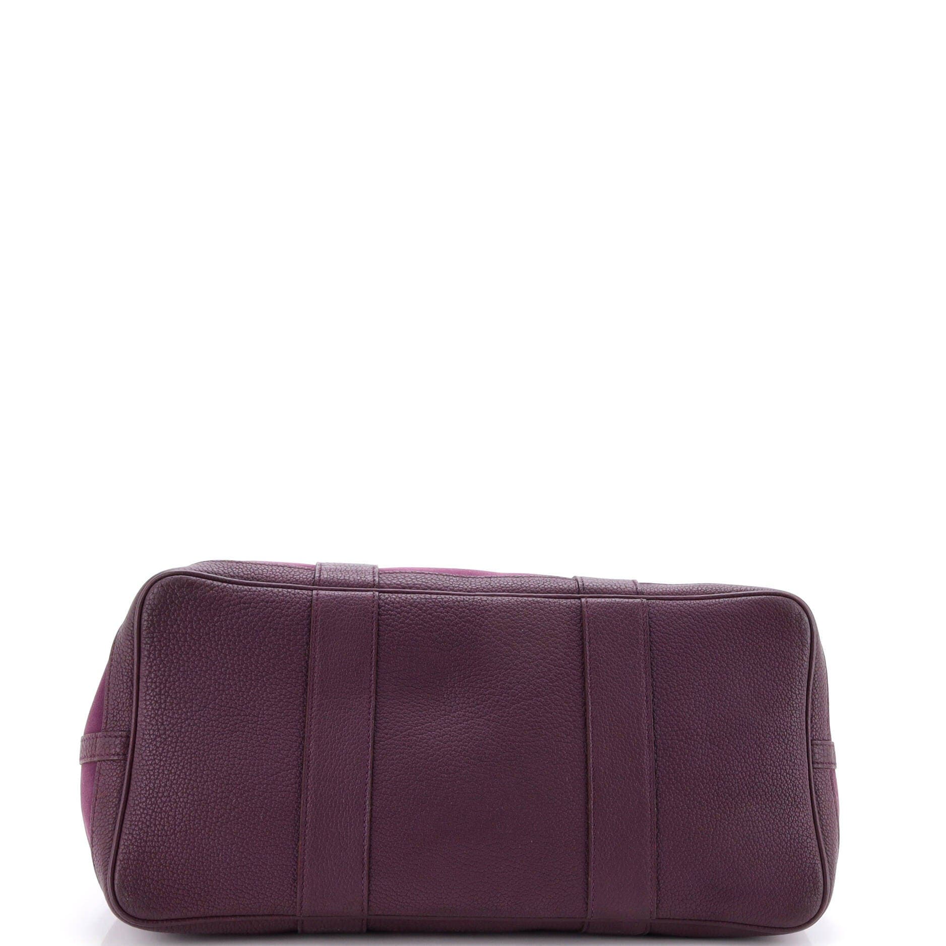 Pre-Owned Hermes Garden Party Tote Toile and Leather 36, Alternate, color, Cassis