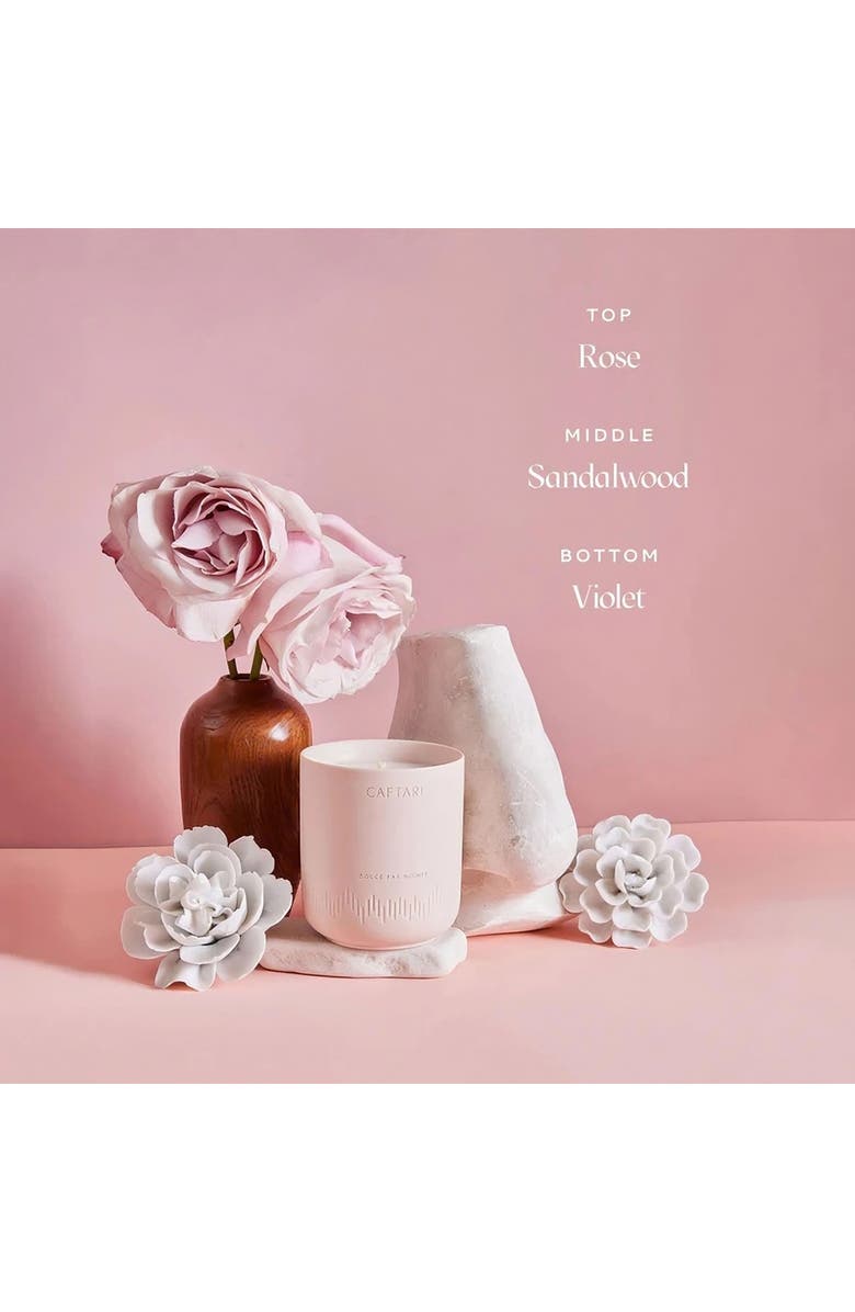 Caftari Dolce Far Niente Candle, Alternate, color, Light Pink