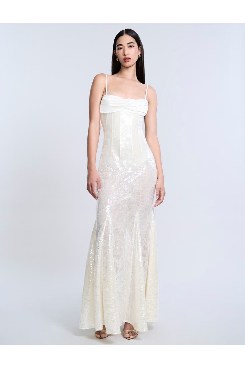 Sequin Lace Gusset Gown, Alternate, color, Jasmine