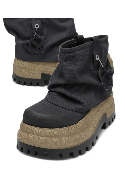 Shop Naked Wolfe Dream Platform Hooded Boot In Black-canvas