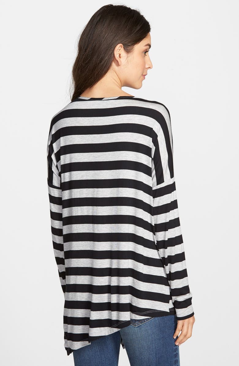 Bobeau Asymmetrical Stripe Tee, Alternate, color,