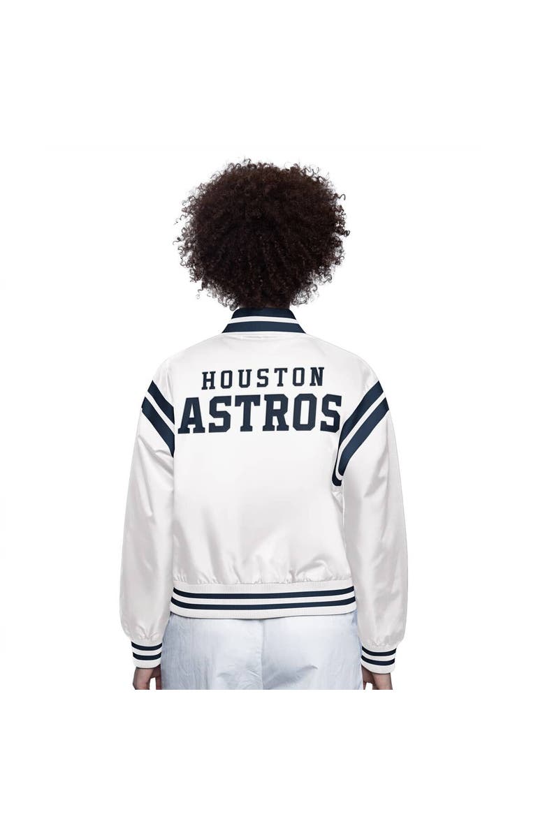 STARTER Women's Starter  White Houston Astros Full Count Full-Snap Varsity Jacket, Alternate, color, White
