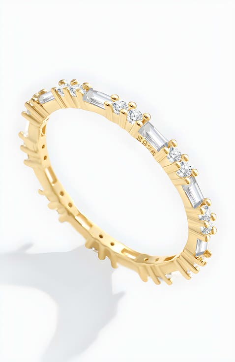 Baguette Gemstone Stacking Ring