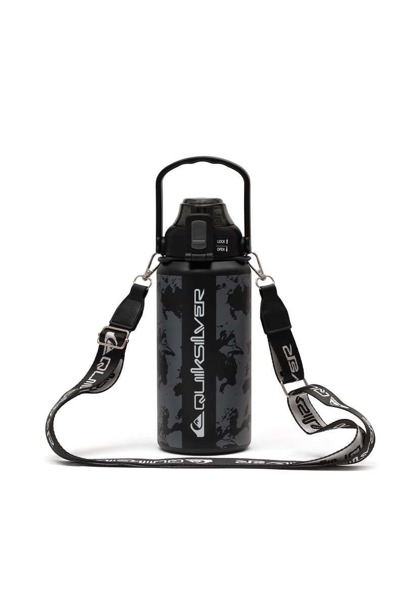 Quiksilver Ventura Double Walled Insulated 30oz Stainless Steel Tumbler with Cross Body Strap, Main, color, Tie-Dye