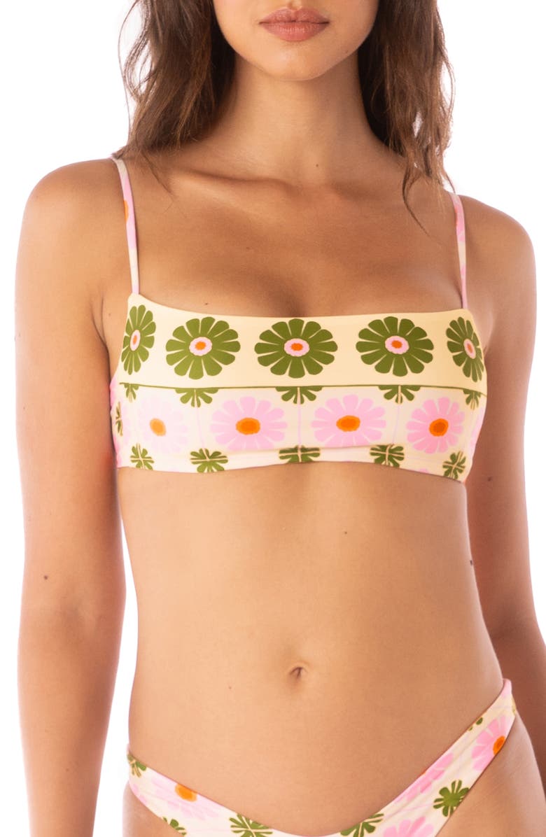 Maaji Scape Reversible Bikini Top, Main, color, White