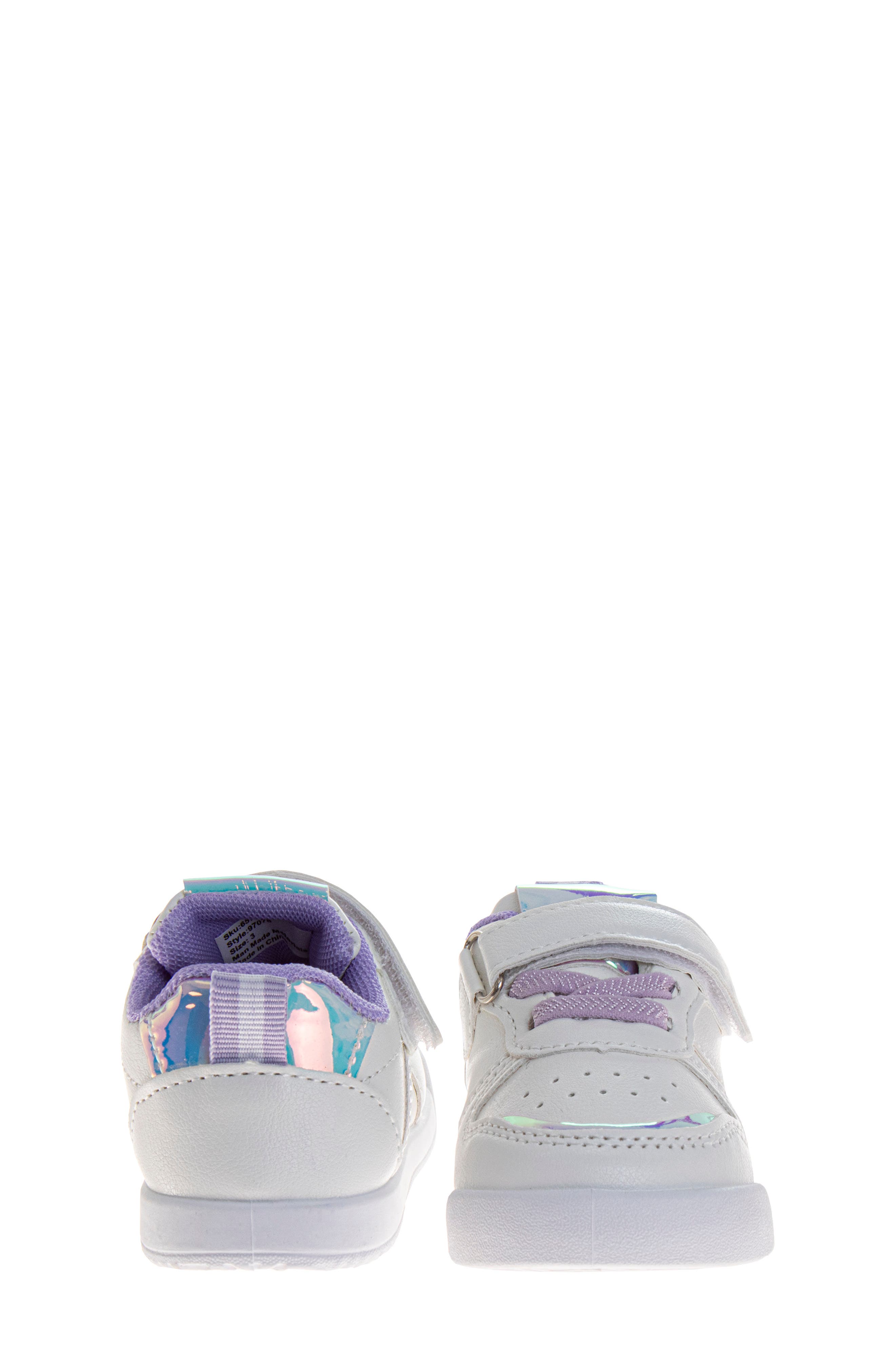 JOSMO Kids' Hook-and-Loop Sneaker, Alternate, color, White/Lime