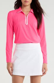 G/FORE Stretch Jersey Quarter Zip Polo