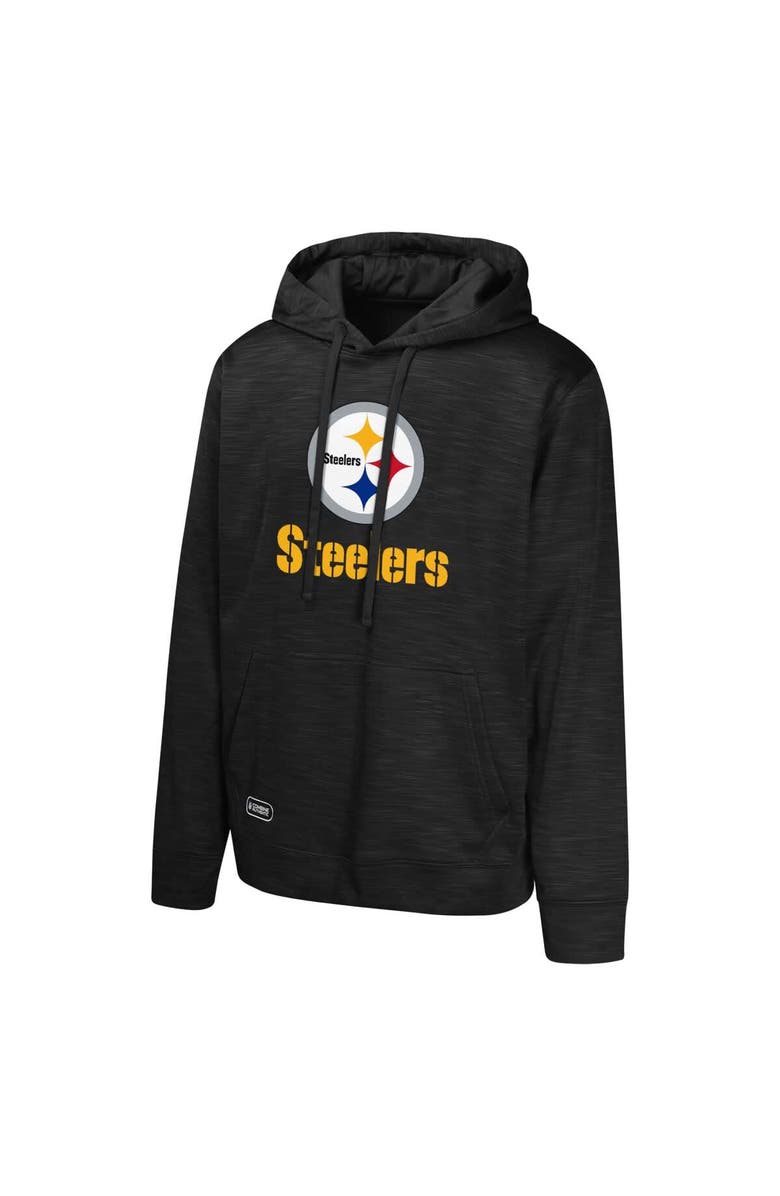 Outerstuff Men's Black Pittsburgh Steelers Streak Fleece Pullover Hoodie, Alternate, color, 