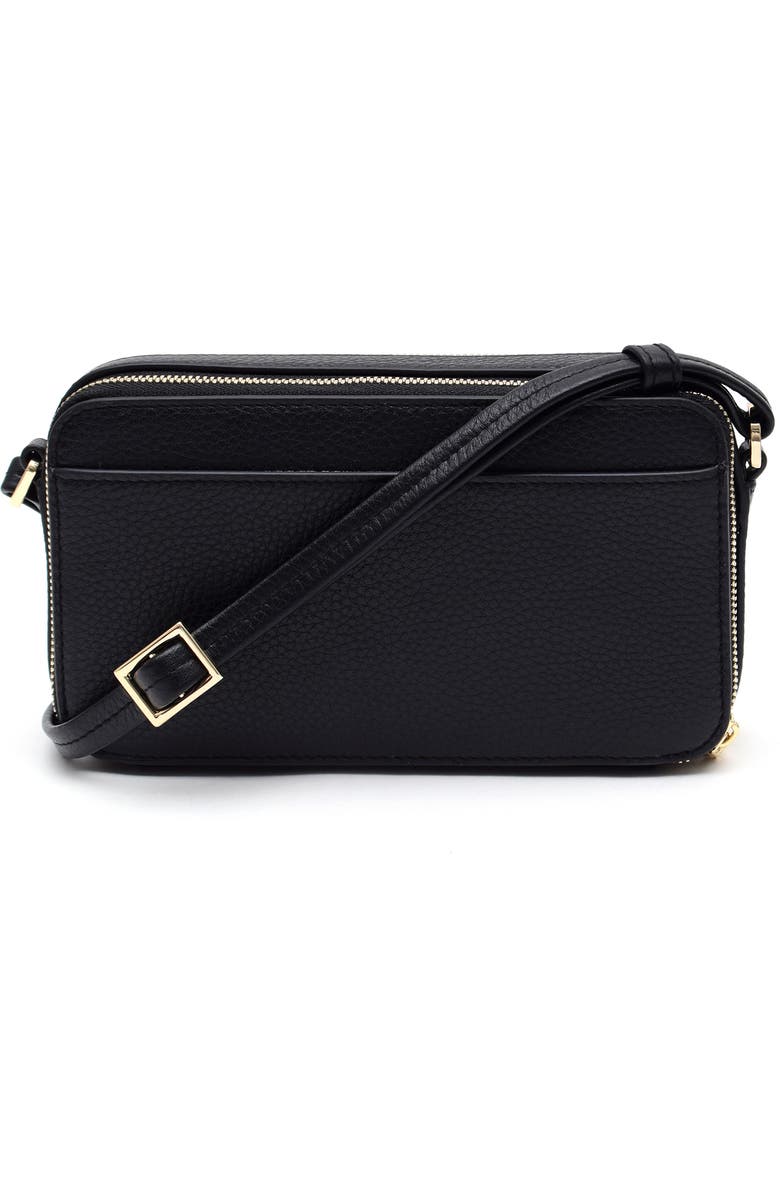 Thacker Riley Leather Crossbody Bag, Alternate, color, Black