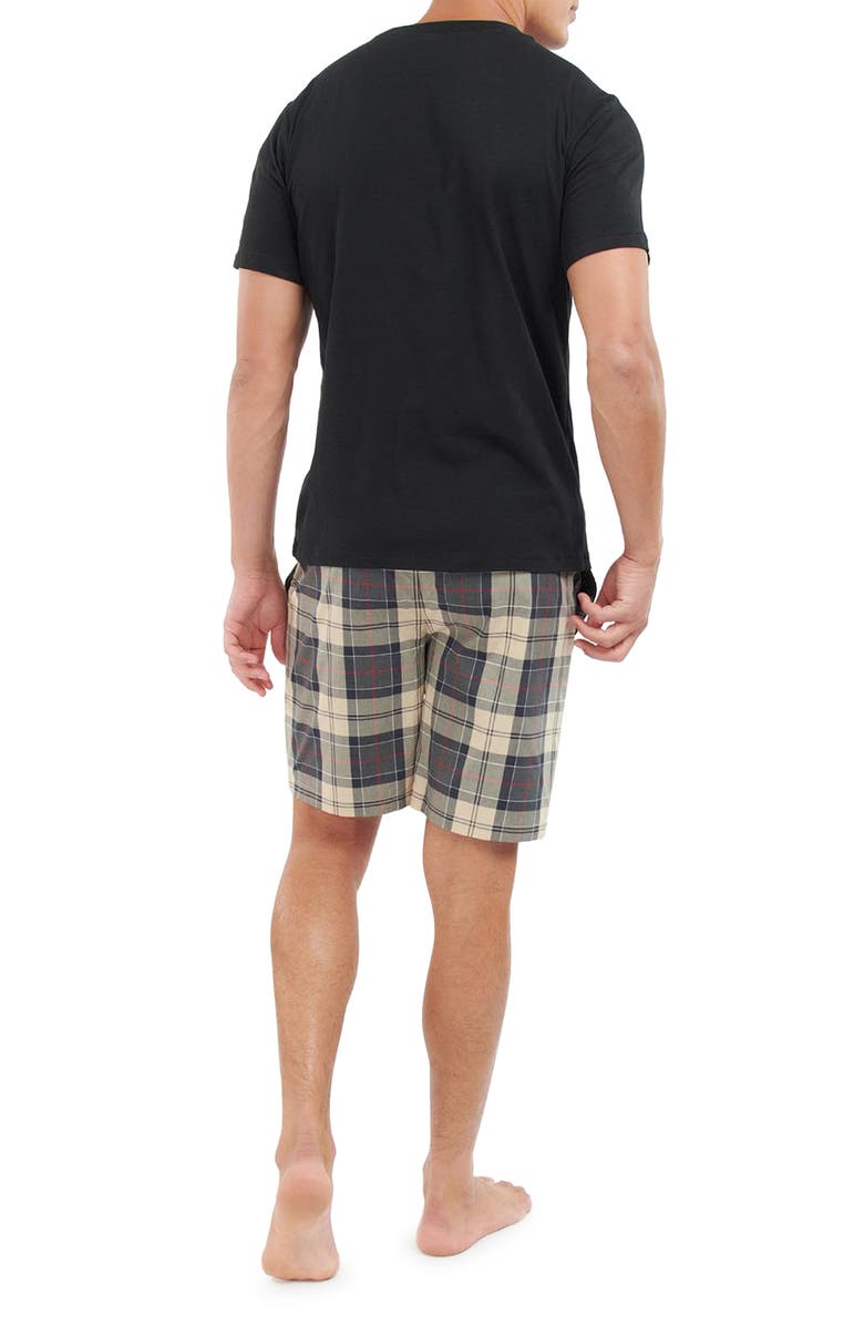 Barbour Bailes Pocket T-Shirt & Plaid Pajama Shorts, Alternate, color, 