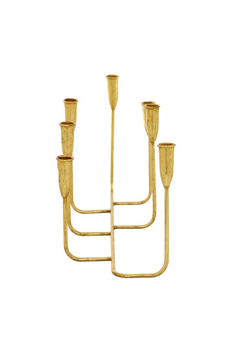 Goldtone Metal 7-Candle Candelabra