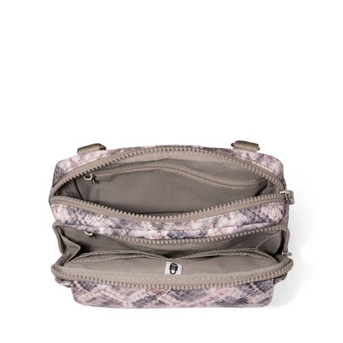 Baggallini Modern Double Zip Crossbody Bag In Boa Print
