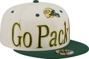 New Era Men's New Era Cream Green Bay Packers Oversized Slogan 9FIFTY Snapback Hat