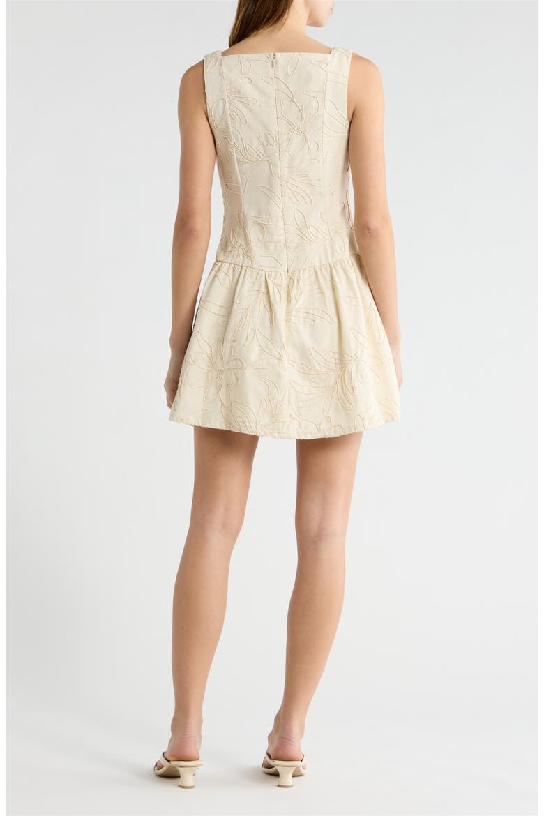 Floral Embroidery Cotton Dress, Alternate, color, IVORY