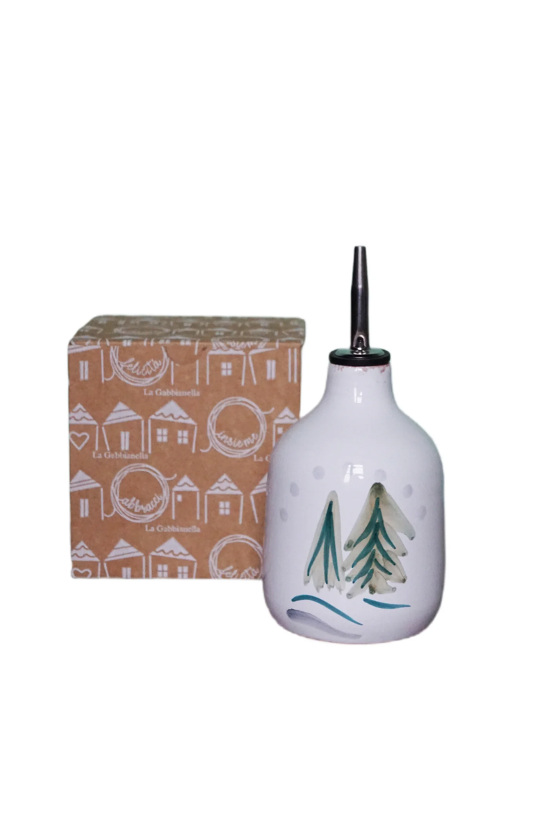 LA GABBIANELLA Cortina (Winter Trees) Oil Jar, Alternate, color, White