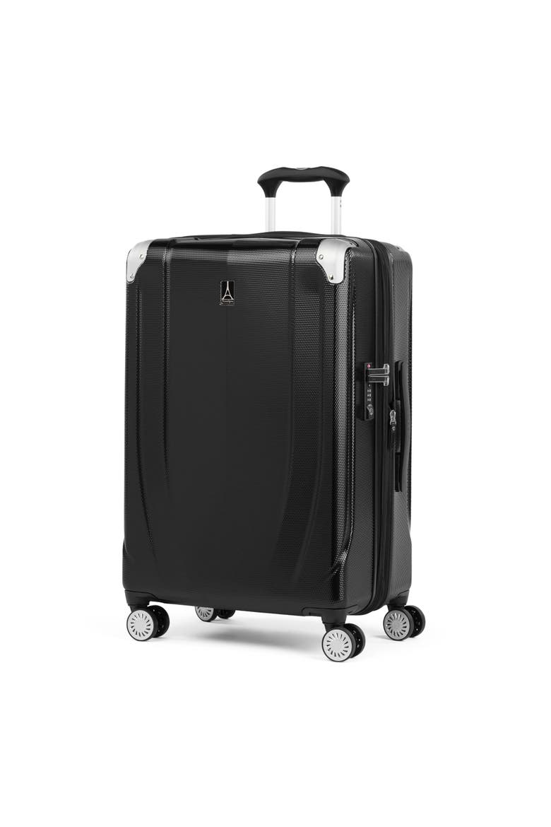Pathways 3 Hardside Expandable 25" Medium Checked Spinner Luggage, Alternate, color, Black Knight