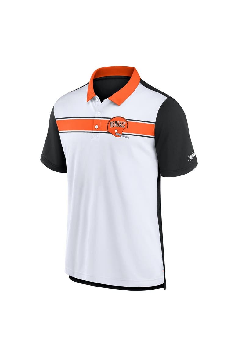 Men's Nike White/Black Cincinnati Bengals Rewind Pique Polo, Alternate, color, White