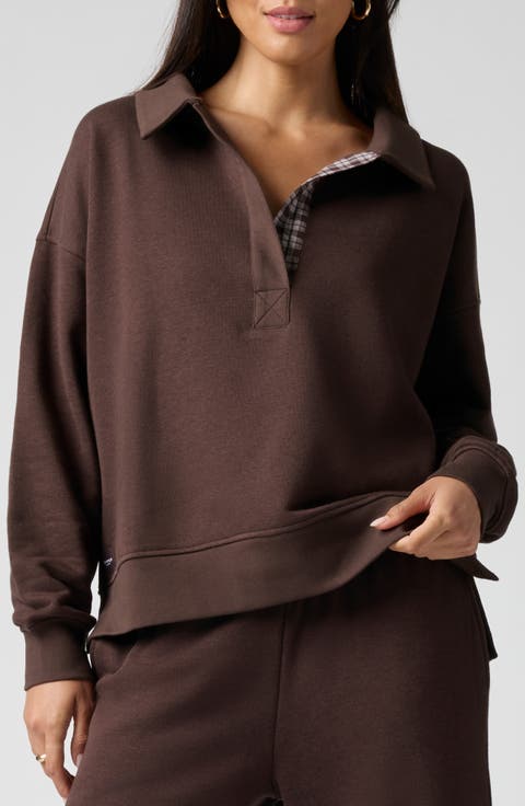 Polo Collar Sweatshirt