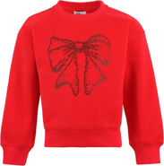 Lola + The Boys Shimmer Bow Sweatshirt