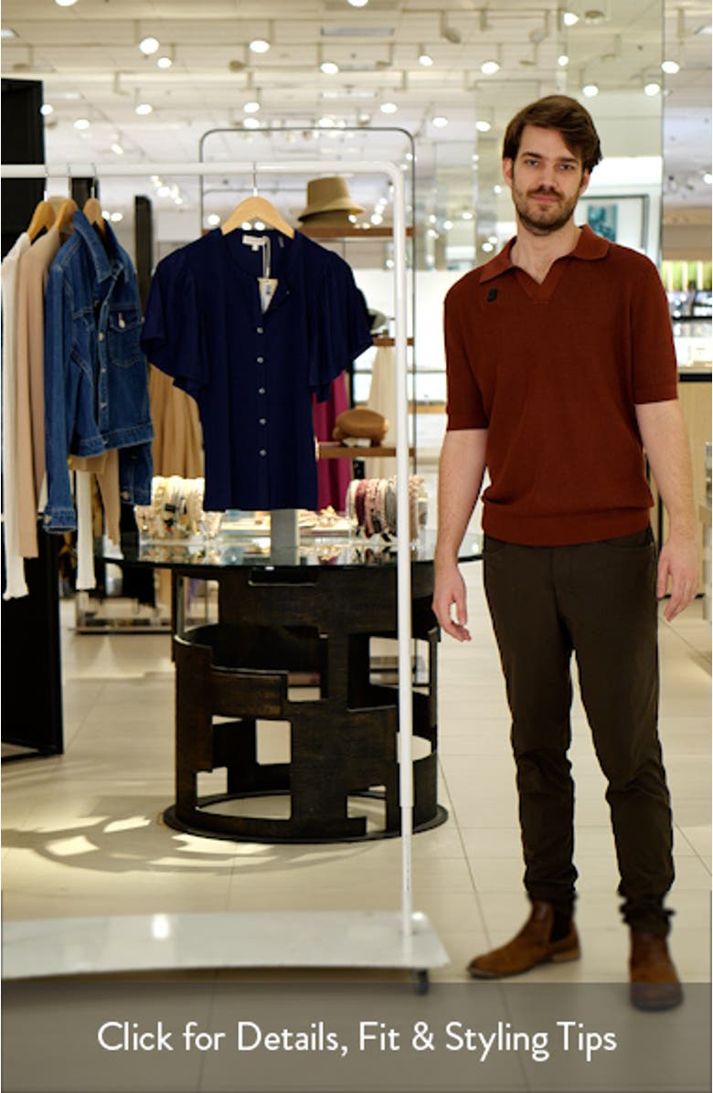 Colette Mixed Media Flutter Sleeve Top, sales video thumbnail